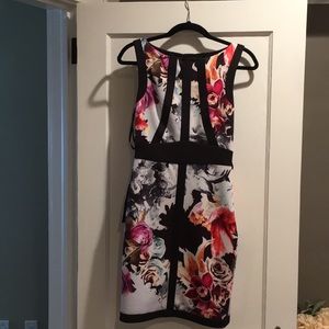 Bebe floral fitted dress